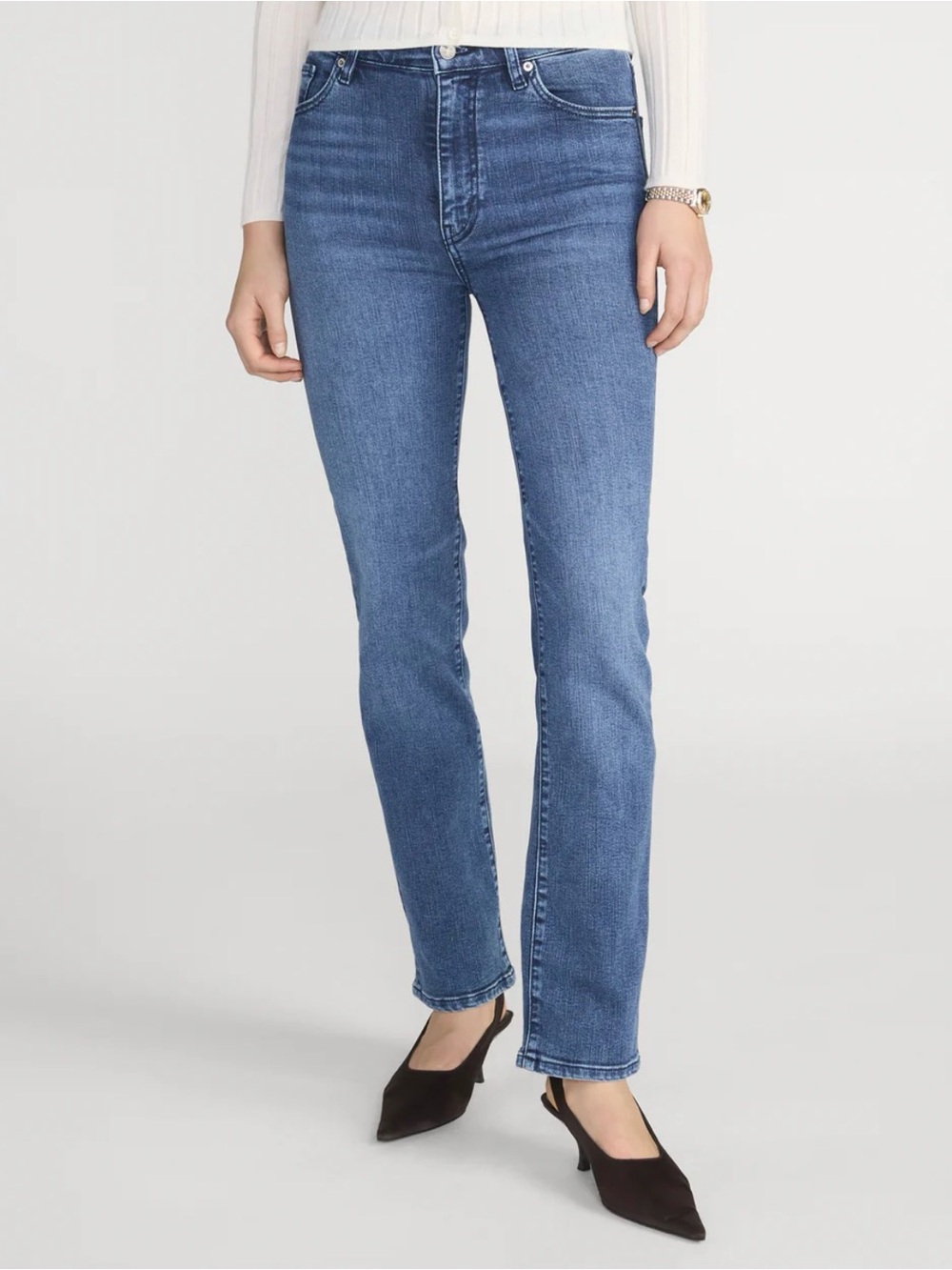NWOT FRAME Le Sleek Straight Blue Jeans